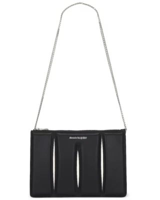 AUTÉNTICO Bolso de Hombro Alexander McQueen The Slash de Cuero con Cremallera Foto 1 de 4