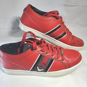 COOGI Red Leather Shoes with metal emblems sz 7.5 mens (Woman sz 9) - Picture 1 of 12