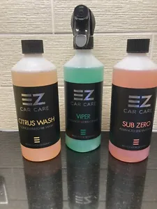 Pacote EZ Car Care Citrus Wash, Viper & Sub Zero.