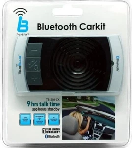 New True Blue TB-250 CK Bluetooth Carkit 9 Hrs Talk Time 500 Hrs Standby Time  - Picture 1 of 2