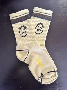 🌵🌵 CACTUS JACK Travis Scott Socks • Beige/Yellow • Size Large • Brand New - Picture 1 of 4