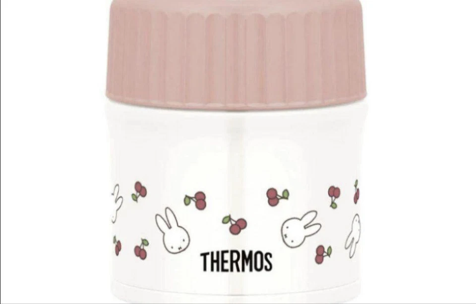 THERMOS vacuum insulation soup jar 300ml Miffy Light Pink JBU-301B Japan - Image 1 of 4