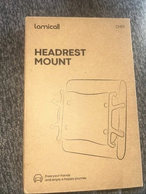 Headrest Tablet Mount For Car Universal Fit iPad, Kindle, Fire Tablet Black NIB - Image 1 of 4