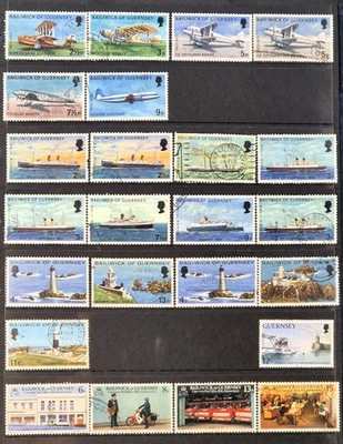 Great Britain - BAILIWICK OF GUERNSEY - Stamps - Ships/Planes Mint/Used 1970s - Image 1 of 4
