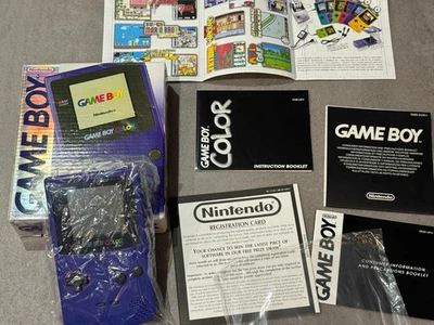 Nintendo Gameboy Color Purple | Boxed Complete | Tested Working | Fast Delivery - Image 1 of 4