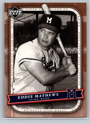 2005 Upper Deck Classics #31 Eddie Mathews - Image 1 of 2