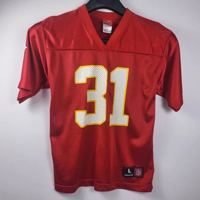 锐步青年大号14/16牧师福尔摩斯#31球衣堪萨斯城酋长队红色 — 第 1/4 张图片