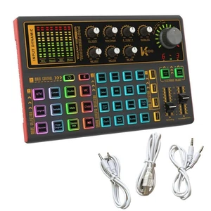 1set K300 Sound Card Multi-function Audio Mixer For Live Steaming For Podcasts - Picture 1 of 14
