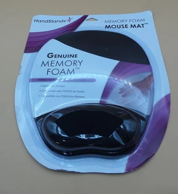 HandStands (17079) 正品高级记忆泡沫鼠标垫 - 黑色 - 全新 — 第 1/3 张图片
