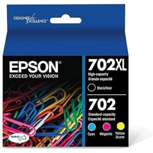 Epson T702120-S T702 STANDARD CAPACITY BLACK DURABRITE INK CARTRIDGE - Image 1 of 1