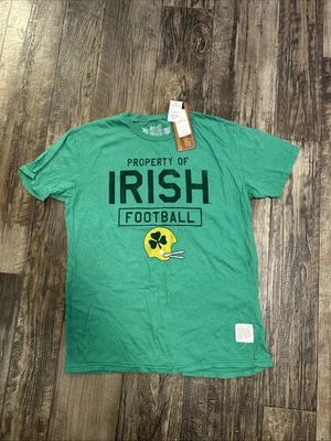 Camiseta Notre Dame Fighting Irish Property of Green para hombre mediana marca retro  Foto 1 de 4