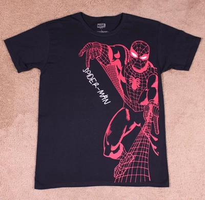Marvel Spider-Man Boys Graphic Tee T-Shirt Youth (LARGE) Black Red Licensed NWOT - Image 1 of 4