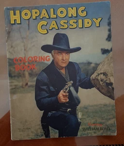 Hopalong Cassidy 1950 großes Malbuch Piraten zu Pferd Hoppy Cowboy - Bild 1 von 3