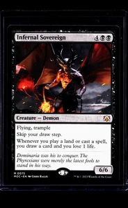 MTG Magic The Gathering MOC March of the Machine Commander 75 Infernal Sovereign - Picture 1 of 2