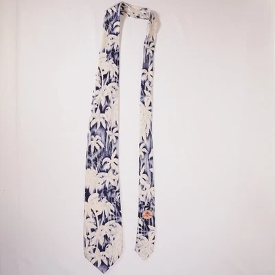 Corbata Tommy Bahama 100 % seda para hombre hojas de palmera 59" 4" de ancho resort vacaciones Foto 1 de 4