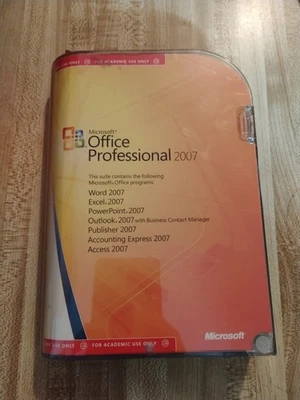 Microsoft Office Professional 2007 ACADEMIC USE with product key software CD-ROM - Image 1 of 3