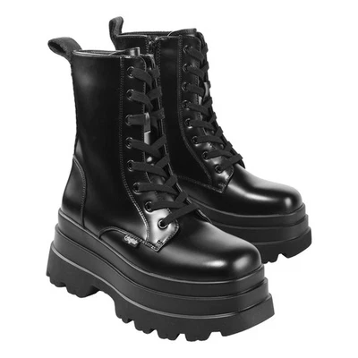 Buffalo Damen Schuhe Plateaustiefel Schnürstiefeletten Boots Jupiter Lace Up Mid