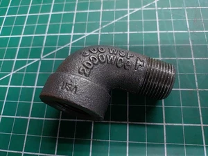 2000 WOG Malleable Black Iron 90° Street Elbow 3/4" NPT Fitting Class 300 USA - Picture 1 of 1
