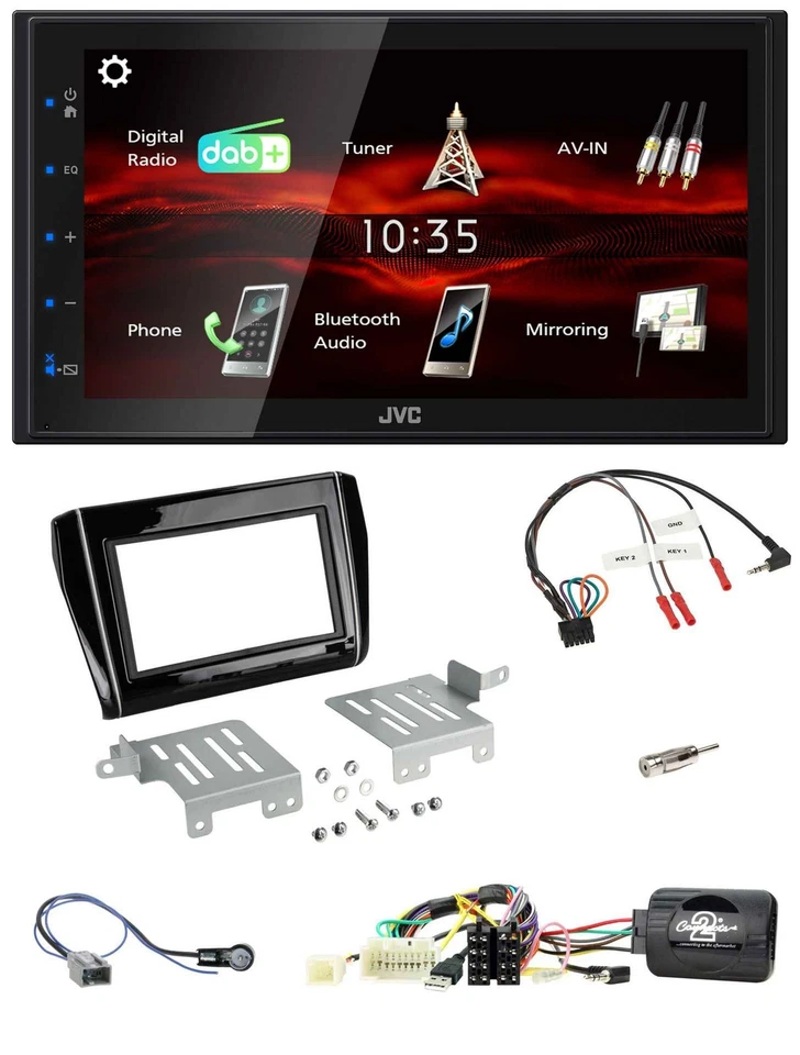 JVC USB Bluetooth Lenkrad DAB 2DIN Autoradio für Suzuki Swift ab 18 Klavierlack - Bild 1 von 4