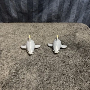2 Shark Drawer Knobs/Handle Pulls Ocean Nautical Cabinet Coastal Sea Life Q7 - Picture 1 of 19
