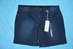 Rockmans Stretch Dark Wash Denim Shorts Size 16 NEW rrp$44.99 Comfort Waist - Picture 1 of 1