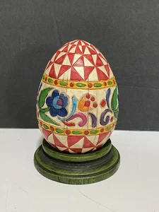 Bendiciones de huevo de Pascua grandes Jim Shore Heartwood Creek grandes con soporte original - Imagen 1 de 9