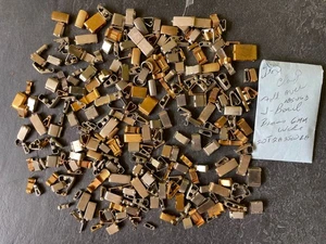 Huge Lot Vtg Watch Fold Over Box Clasp Gold Tone Color Plated ? Jewelry Parts - Picture 1 of 11