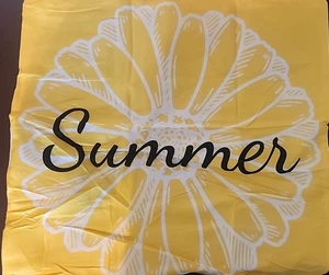 18" x 18" Decorative Pillow Case "Summer" Yellow NEW - Picture 1 of 3