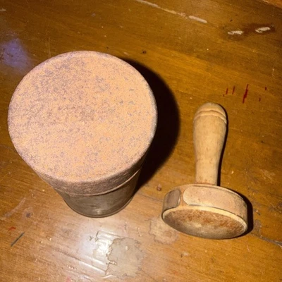 Vintage Sock Darning Mushroom Wooden 4” X 2” Turned Wood Mending Repair Tool - Image 1 of 4