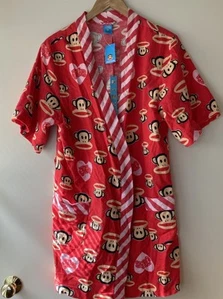 NWT vintage y2k Paul Frank Julius and Friends flannel kimono robe, medium - Picture 1 of 6