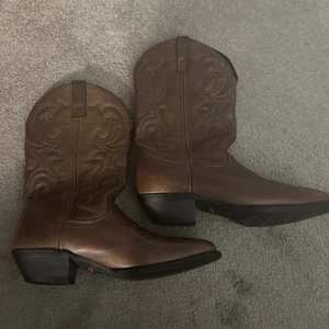 Women's Laredo Performair Cowgirl Western Brown Leather Boots Size 9 B With Box - Picture 1 of 4