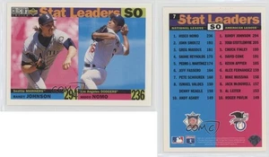 1996 Upper Deck Collector's Choice Stat Leaders Randy Johnson Hideo Nomo #7 HOF - Picture 1 of 4