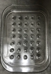 Pyrex MC-1-C 8,5 x 5 Zoll Klarglasdeckel Corning Ware Grübchen - Bild 1 von 5