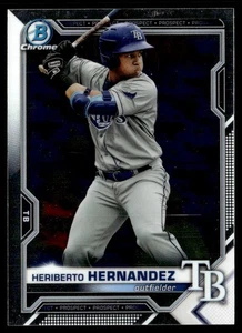 2021 Bowman Draft Chrome Heriberto Hernandez Tampa Bay Rays #BDC-100 - Picture 1 of 2
