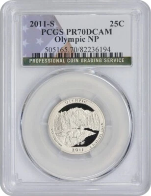 2011-S Flag Clad Olympic ATB National Park Quarter PR70DCAM PCGS - Image 1 of 2