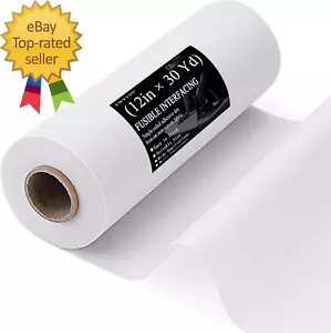 Interfaccia fusibile leggera 12"X 30 iarde per cucire, ferro da stiro non tessuto - Foto 1 di 6