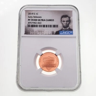 2019-S 1C Lincoln Shield Proof Graded by NGC as PF70 RD ULTRA CAMEO ER - Image 1 of 4