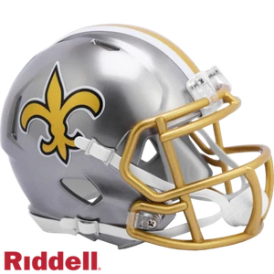 New Orleans Saints FLASH Alternate Helmet Riddell Replica Mini Speed Style - Picture 1 of 1
