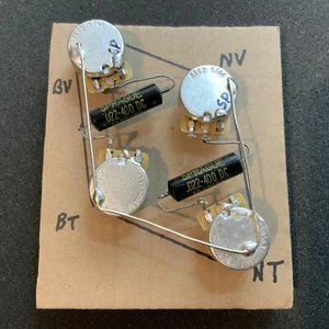 New Gibson Guitar Les Paul Harness CTS Long Super Pots NOS Sprague PIO Caps L@@K - Picture 1 of 4