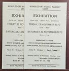 1970 2x Wimbledon Model Railway Club Exhibition at Baths Hall, Latimer Rd Flyers