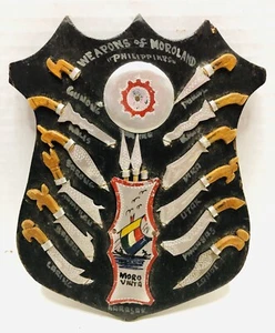 Vintage Mini Plaque Morovinta Weapons Of Moroland Philippines 6” *Missing Pcs. - Picture 1 of 9
