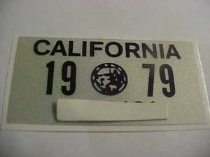 1979 california license plate registration yom sticker - Picture 1 of 1
