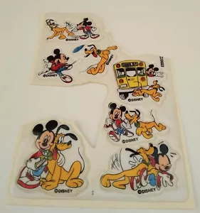Pegatinas hinchadas vintage de Mickey y Pluto de Disney - Imagen 1 de 1