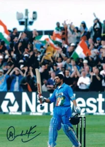 SACHIN TENDULKAR INDIA CRIKET ICON SIGNED GLOSSY REPRINT 8"X11" PHOTO . #9 - Picture 1 of 1