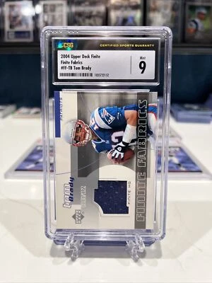 Tom Brady 2004 Upper Deck Finite Fabrics Jersey CSG 9 INVEST GOAT HOF MVP TB12 - Image 1 of 2