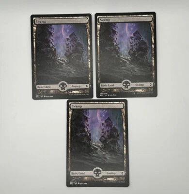 3x Swamp - Full Art Basic Land Battle for Zendikar Magic MTG 263/274 NM BFZ - Image 1 of 2