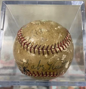 1938 Babe Ruth Signed Sweet Spot with Hank Aaron Autograph Baseball Auto JSA LOA - Picture 1 of 6