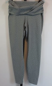 Nike Yoga Dots Twist Waist 7/8 Capri Tights Womens Large Dri Fit Particle Grey - Picture 1 of 10