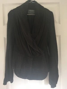 ALL SAINTS braune Jacke Strickjacke im Schößchenstil Größe 8 - Bild 1 von 5
