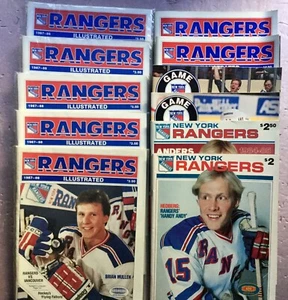  11  VINTAGE  NEW YORK RANGERS  PROGRAMS unread unscored 1980-1990 four vs Isles - Picture 1 of 12